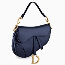 Geantă Dior Saddle din piele de vițel bleumarin Geantă Dior Saddle din piele de vițel bleumarin