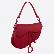 Geantă Dior Saddle din piele de vițel mată roșu-cireș Geantă Dior Saddle din piele de vițel mată roșu-cireș