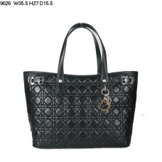 Geantă de umăr Dior Panarea mare, piele de miel neagră (hardware auriu) 9626
