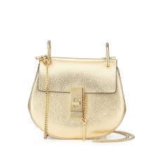 Geantă de umăr Chloe Drew Mini, aurie