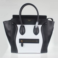 Genți de mână Celine Large Luggage Tote negre și albe Genți de mână Celine Large Luggage Tote negre și albe