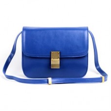 Geantă Celine Clasp Classic Box Medium Albastră