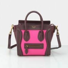 Geantă de umăr Celine Small Luggage Tote Rose Wine Geantă de umăr Celine Small Luggage Tote Rose Wine