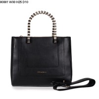 Geantă de mână Bvlgari New Hand Carry Serpenti Ferrari din piele neagră 80381