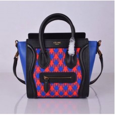 Celine Bagaj Mic Tote Negru Houndstooth