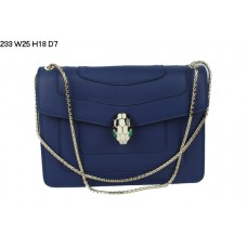 Geantă de umăr Bvlgari Serpenti din piele de vițel GM, bleumarin, albastru safir 233 Geantă de umăr Bvlgari Serpenti din piele de vițel GM, bleumarin, albastru safir 233