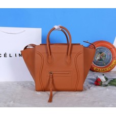 Geantă Celine Boston maro din piele de vițel