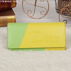 Portofel Christian Dior multicolor galben/lime cu clapă 119 Portofel Christian Dior multicolor galben/lime cu clapă 119