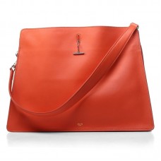 Geantă de umăr Celine Original din piele, portocalie 3355 Geantă de umăr Celine Original din piele, portocalie 3355