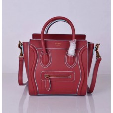 Geantă Celine Small Luggage Tote Roșu Albastru 20cm Geantă Celine Small Luggage Tote Roșu Albastru 20cm