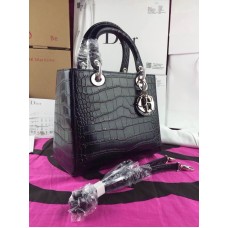 Geantă Replica Dior Lady Totes din piele naturală neagră Geantă Replica Dior Lady Totes din piele naturală neagră