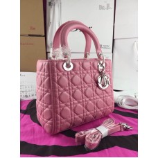 Geantă de mână Replica Dior Lady Totes din piele naturală roz Geantă de mână Replica Dior Lady Totes din piele naturală roz